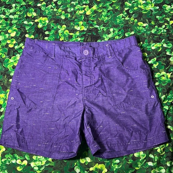 The North Face Girls' Argali Hybrid Purple Short size XL 18 Water Repel UPF 50+ - Picture 2 of 14